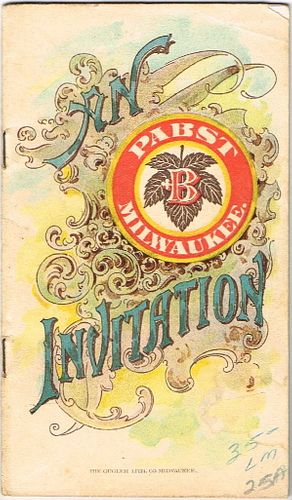 1893 An Invitation by Pabst Booklet 