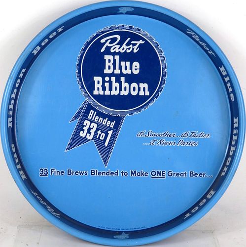 1946 Pabst Blue Ribbon Beer (1021) 13 inch Serving Tray 