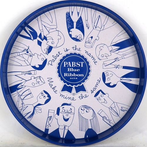 1950 Pabst Blue Ribbon Beer (U708) 12 inch Serving Tray 