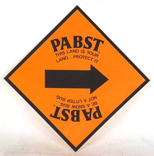 1983 Pabst Brewery Snowmobile Trail Sign Outdoor Flat Sign 