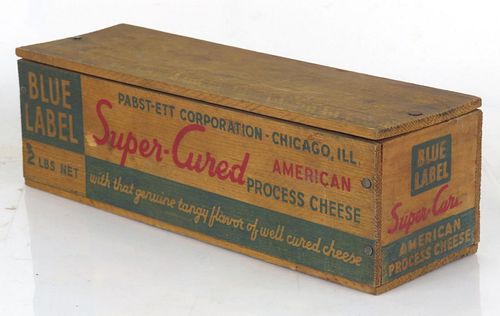 1925 Blue Label 2lb Super Cured American Cheese Wood Box 