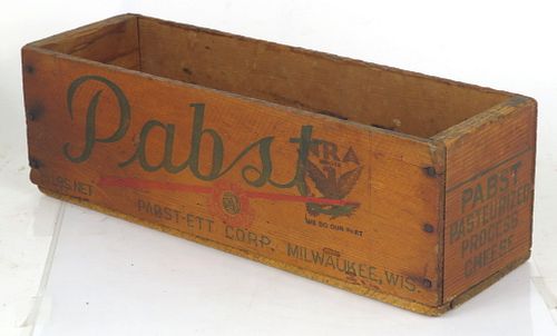1925 Pabst 5lb Process Cheese (NRA Stamp) Wood Box 