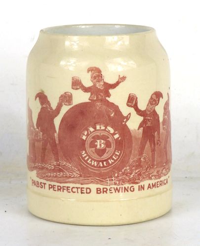 1912 Pabst Blue Ribbon Beer 4¼ Inch Tall Stein 