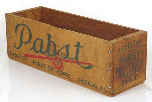 1930 Pabst 5lb Process American Cheese Wood Box 