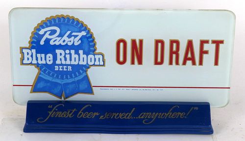 1951 Pabst Beer On Draft Backbar Sign 