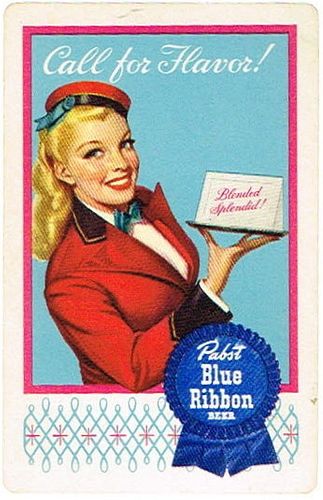 1942 Pabst Blue Ribbon Beer (red +++) Playing Card Deck 