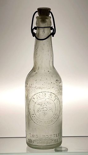 1905 Pabst Beer (Otto J. Zipperer Bottler) 12oz Embossed Bottle South Bend Indiana