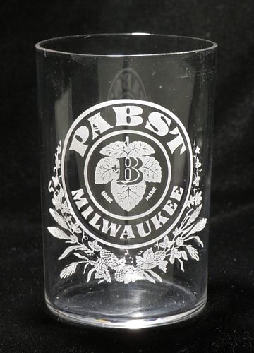 1905 Pabst Beer 3½ Inch Tall Etched Drinking Glass 