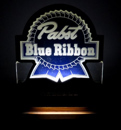 1950 Pabst Blue Ribbon Beer register light Plastic - Faced Illuminated Sign 