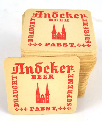 1967 Partial sleeve of Andeker Beer Coasters