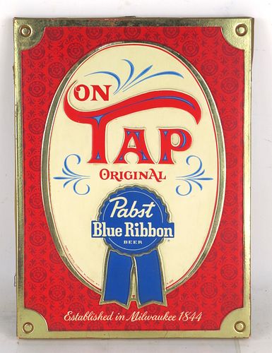 1967 Pabst Blue Ribbon Beer (P 600) Plastic Indoor Wall Sign 