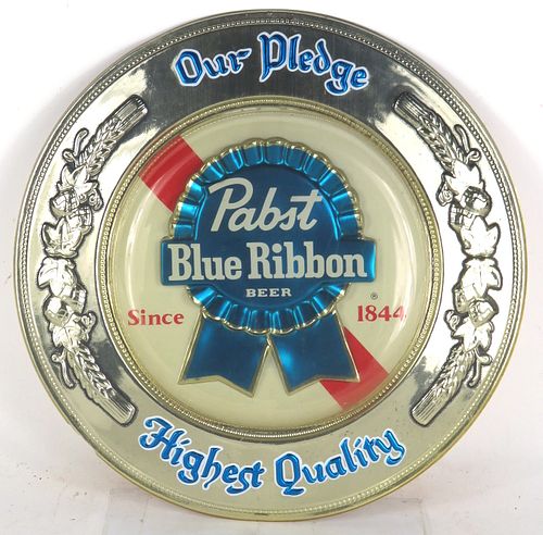 1971 Pabst Blue Ribbon Beer Plastic Indoor Wall Sign 