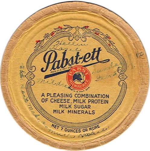 1922 Pabst - ett Cheese No Ref. Coaster 