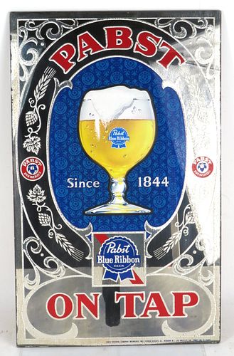 1975 Pabst Blue Ribbon Beer Mirror (P - 1691) Bar Mirror 