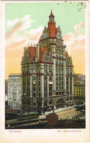 1904 Pabst Building (tinted) Post Card 
