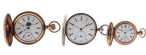 Hunter-Case Pocket Watches Including One Waltham Ca. 1901 