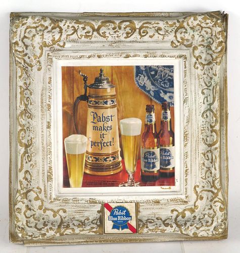 1957 Pabst Blue Ribbon Beer (R - 722) Plastic Indoor Wall Sign 