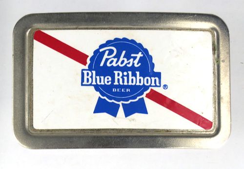 1972 Pabst Blue Ribbon Beer Metal w/decal Belt Buckle 