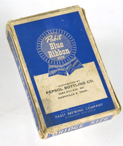 1942 Pabst Blue Ribbon Beer (blue +++) Pepsol Bottling Playing Card Deck 