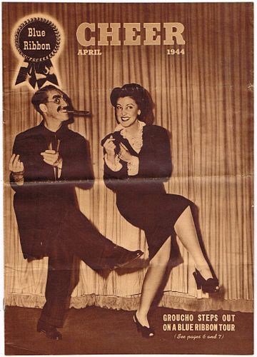 1944 April Pabst Beer CHEER Magazine Groucho Marx Magazine