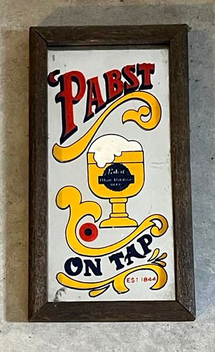 1975 Pabst Blue Ribbon Beer "On Tap" Bar Mirror 