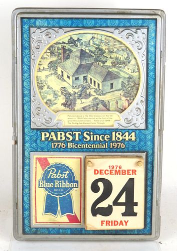 1976 Pabst Blue Ribbon Beer Bicentennial Page - A - Day Calendar 