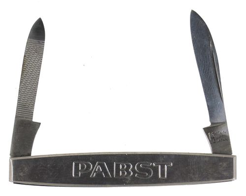 1982 Pabst Beer Stainless Steel Pocket Knife 