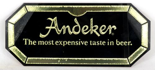 1971 Andeker Beer Reverse Painted Glass Sign 