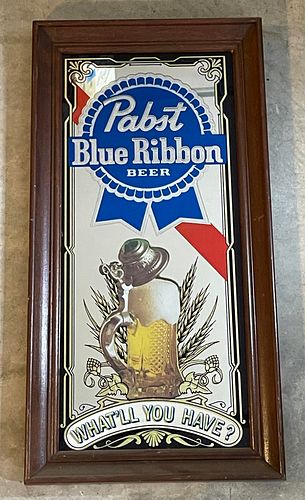 1978 Pabst Blue Ribbon Beer "What'll You Have?" Bar Mirror 