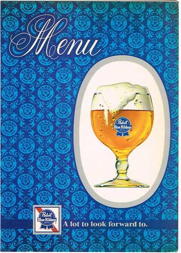 1971 Pabst Blue Ribbon Beer Menu Cover 