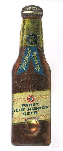 1941 Pabst Blue Ribbon Beer Tin Lithographed Opener 