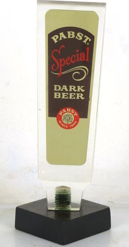 1968 Pabst Special Dark Beer Acrylic Tap Handle