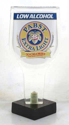 1987 Pabst Extra Light Low Alcohol Beer Acrylic Tap Handle