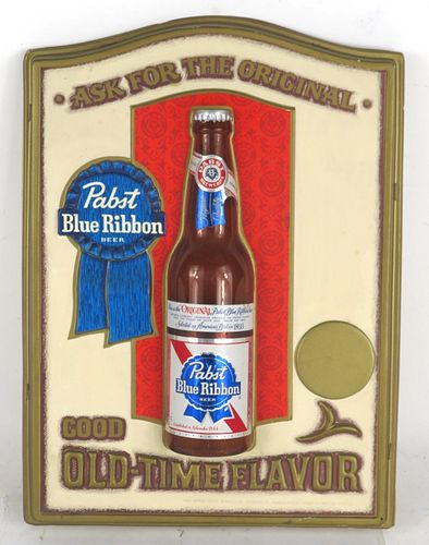 1975 Pabst Blue Ribbon Beer (P - 1137) Plastic Indoor Wall Sign 