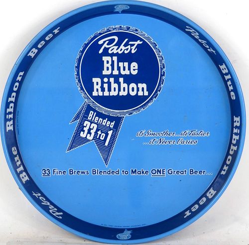 1946 Pabst Blue Ribbon Beer (1021) 12 inch Serving Tray 