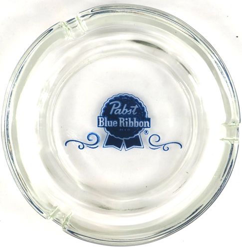 1955 Pabst Blue Ribbon Beer Glass Ashtray 