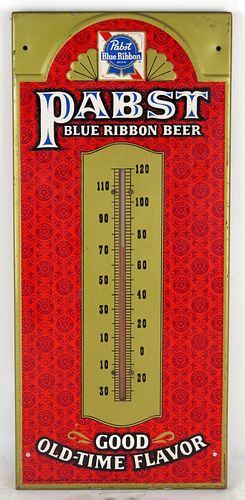 1971 Pabst Blue Ribbon Tin Thermometer Thermometer 