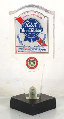 1990 Pabst Blue Ribbon Beer Acrylic Tap Handle