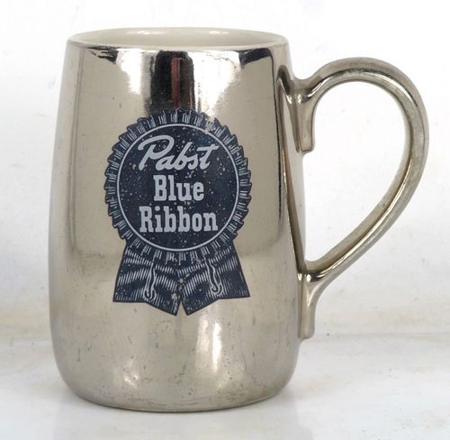 1950 Pabst Blue Ribbon Beer (chrome) Mug 