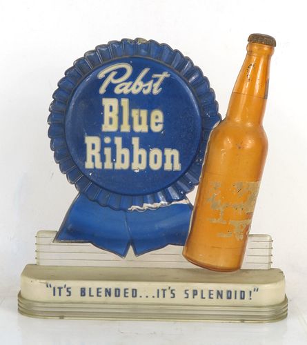 1950 Pabst Blue Ribbon Beer Plastic Indoor Wall Sign 