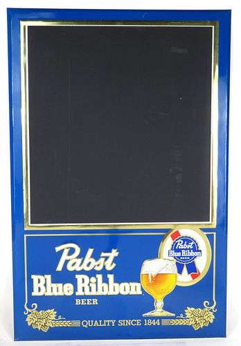 1971 Pabst Blue Ribbon Beer P 2241 Chalkboard TOC Tin Over Cardboard Sign 