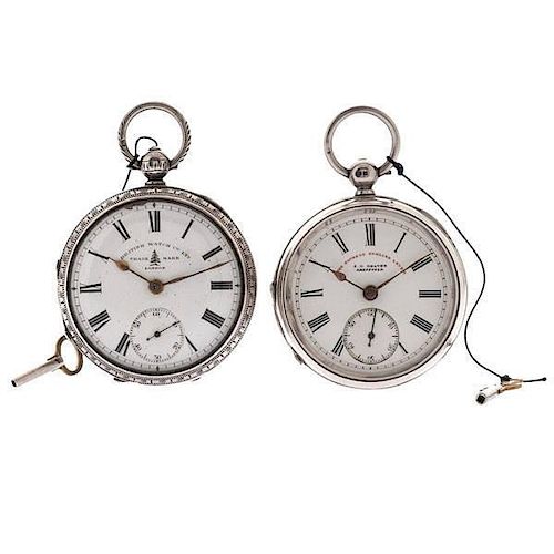 English Open-Face Pocket Watches 