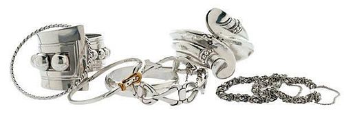 Sterling Silver Bracelets In a Group of Eight 