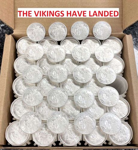 (500-coins) "The Vikings Have Landed" 1 ozt .999 Silver Round