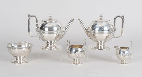 A Five Piece Sterling Tea Set, Gorham