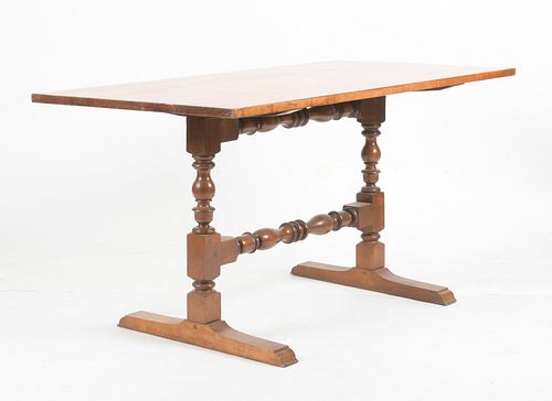 Wallace Nutting Maple Trestle Table, No. 615