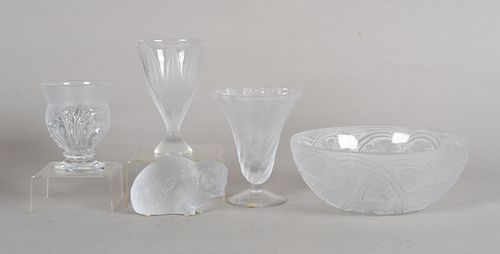 Five Pieces of Lalique Glass