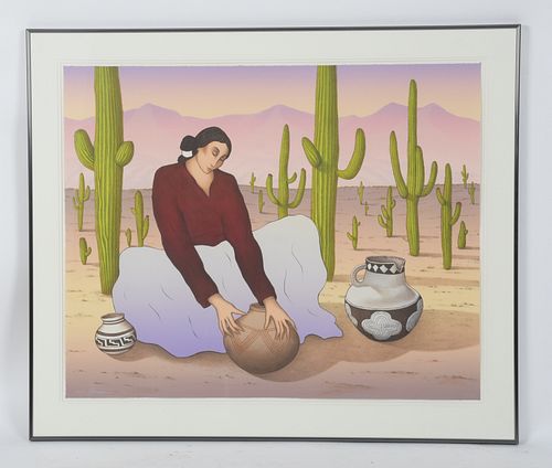 R. C. Gorman (1932 - 2005) "Saguaro"