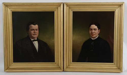 A Pair of 19th Century American Portraits