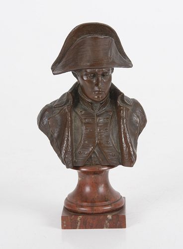 French Patinated Bronze Bust of Napoleon
